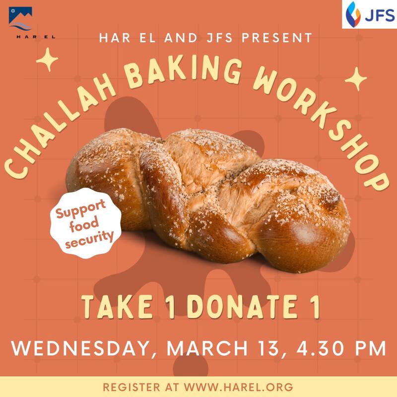 Banner Image for Challah Baking For JFS - Take 1 Donate 1
